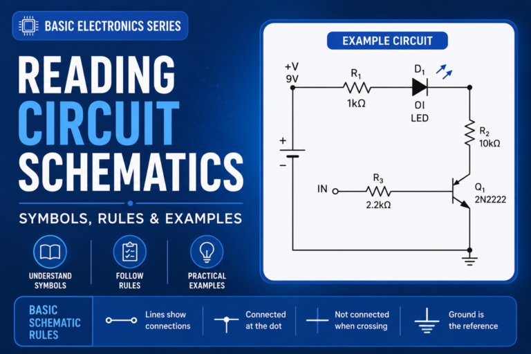 Reading a Circuit Schematic — Symbols and Rules