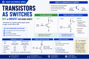 Transistors as Switches BJT vs MOSFET Explained Simply