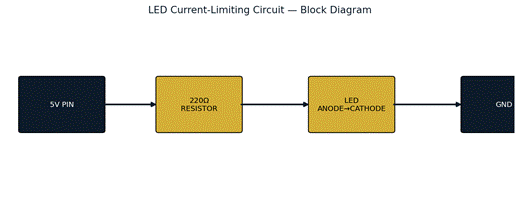 Figure 2 — The LED current-limiting circuit as a block diagram.